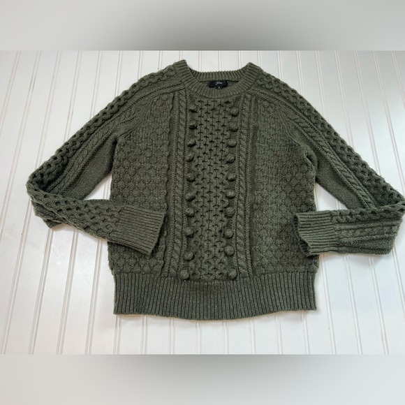 J.Crew Sweater Womens Small Wool Blend Popcorn Cable Knit Pullover. 321 - Picture 1 of 3